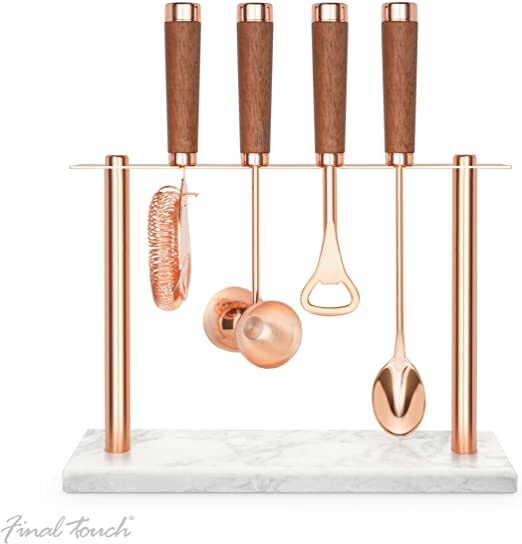 Final Touch | Marble & Copper 5 pc. Bar Tools Set