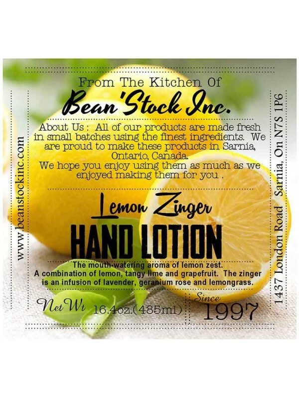 Bean'Stock Hand Lotion | Lemon Zinger