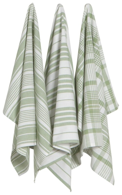 Now Designs Jumbo Dishtowel Set of 3 - Sage