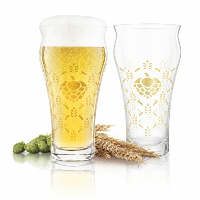 Final Touch | Barley &amp; Hops Brewhouse Glasses (Set of 4)