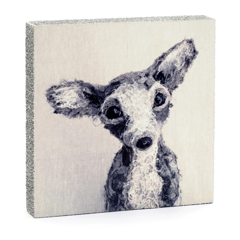 Cedar Mountain Little Gem Art Block - Archie the Dog