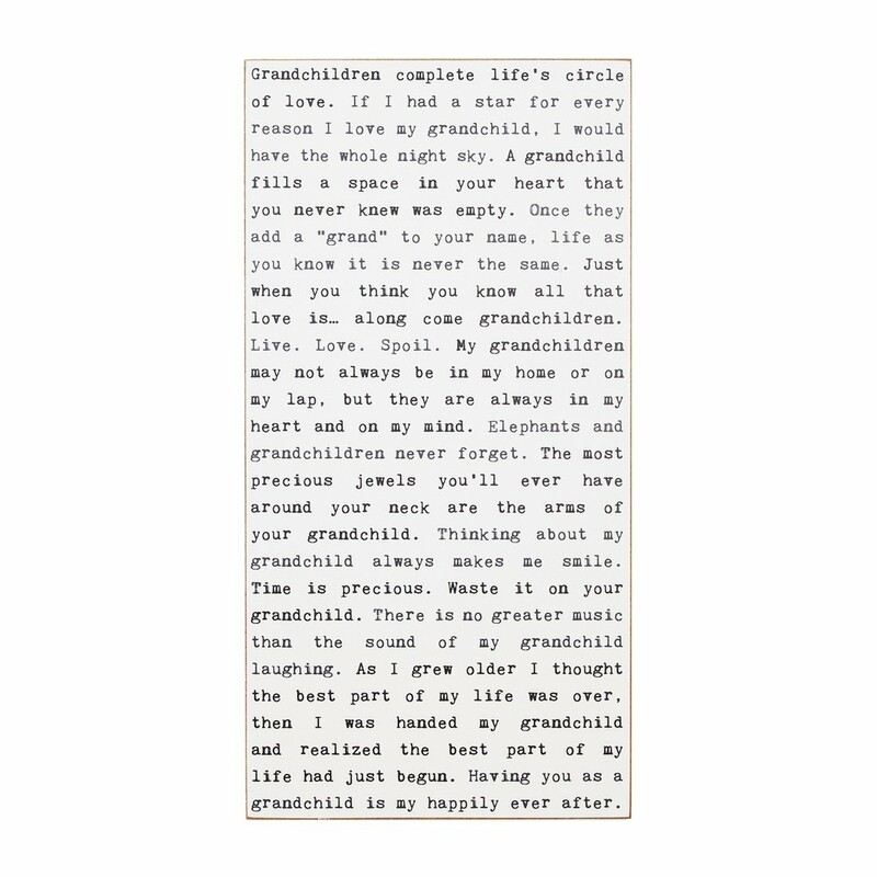 Cedar Mountain Typewriter Wall Art - Grandchildren