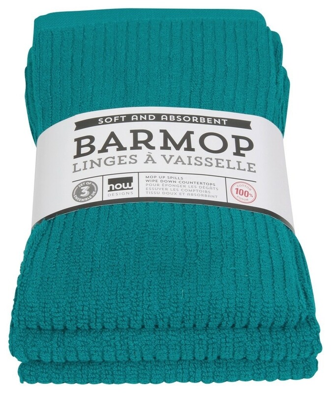 Now Designs Barmop Set of 3 | Peacock
