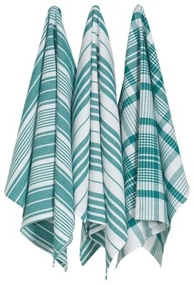Now Designs Jumbo Dishtowel Set of 3 - Peacock