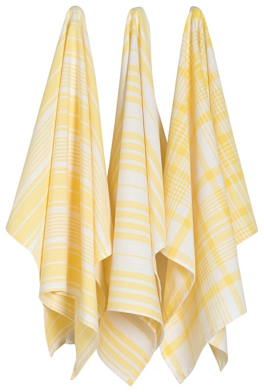 Now Designs Jumbo Dishtowel Set of 3 - Lemon