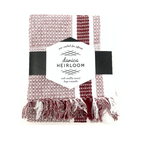 Now Designs Heirloom Soft Waffle Dishtowel | Wine