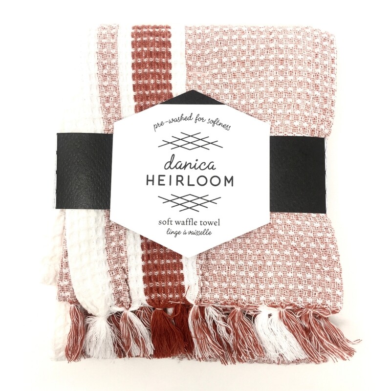Danica Heirloom Soft Waffle Dishtowel | Clay