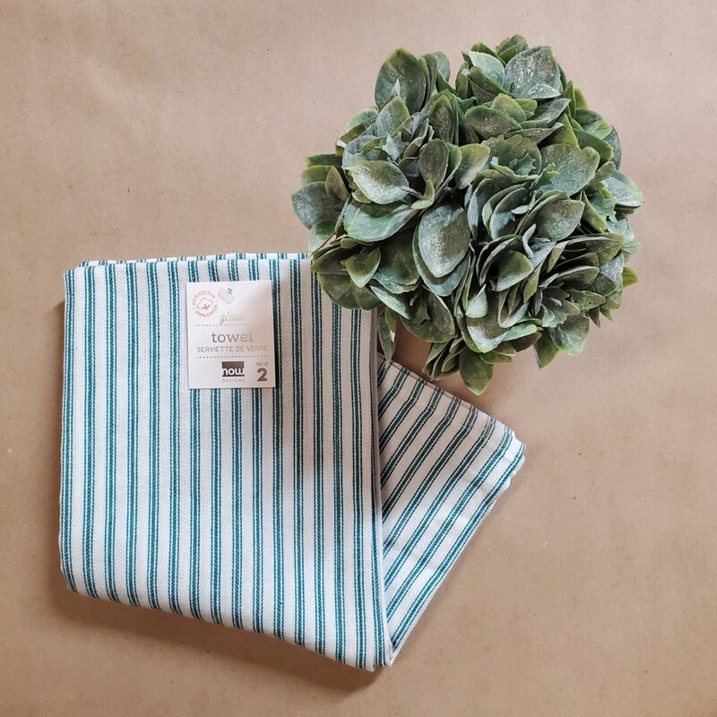 Now Designs Glass Towel Set of 2 | Peacock