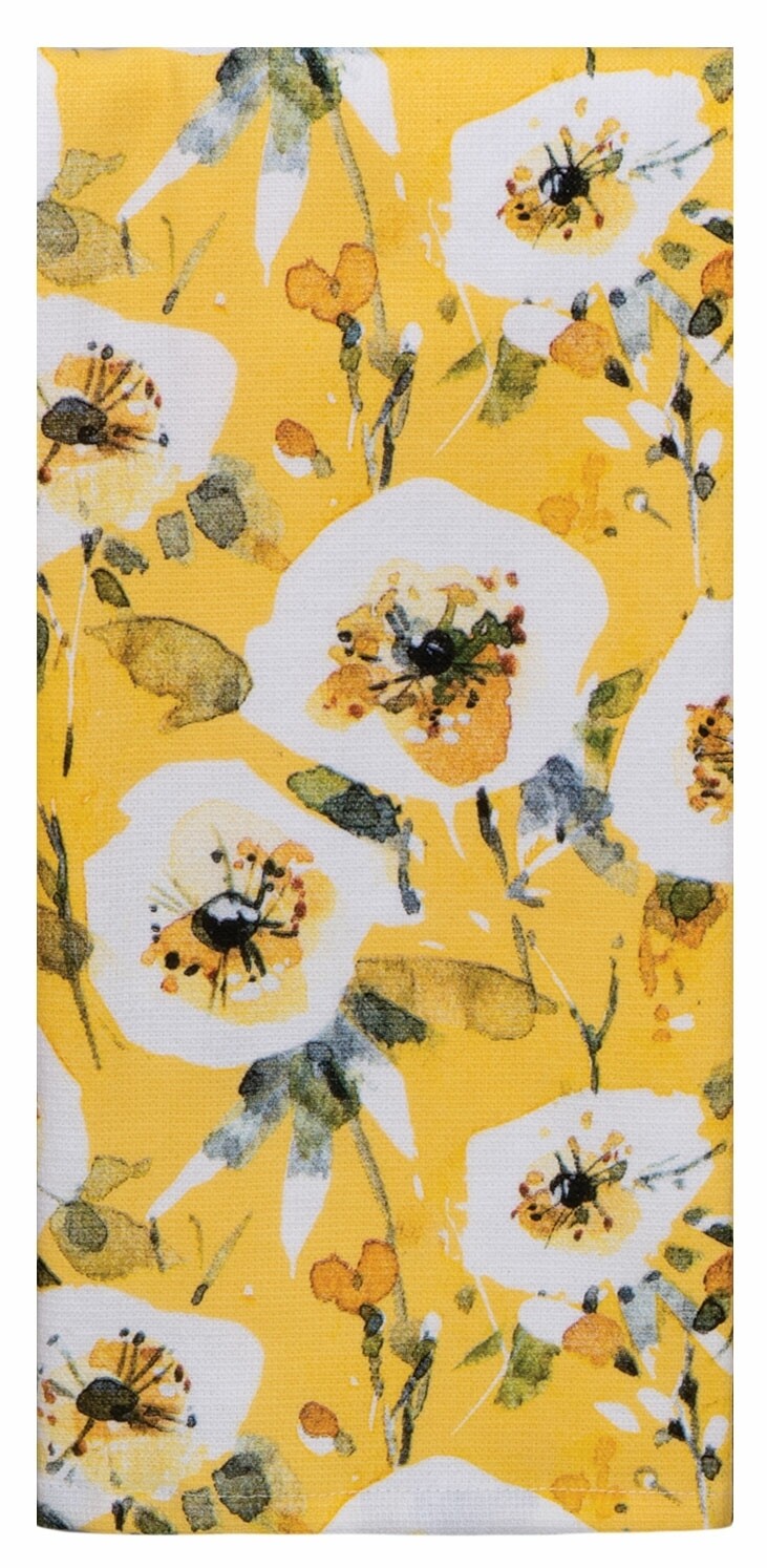Kay Dee Designs Duel Purpose Terry Towel | Sweet Home Yellow Floral