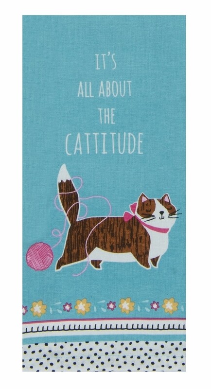 Kay Dee Designs Tea Towel | Crazy Cat Cattitude