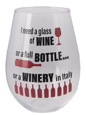 The Stupendous Stemless Wine Glass - Winery in Italy