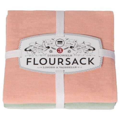 Now Designs Floursack Dishtowels (Set of 3) - Dawn/Eucalyptus/Mist