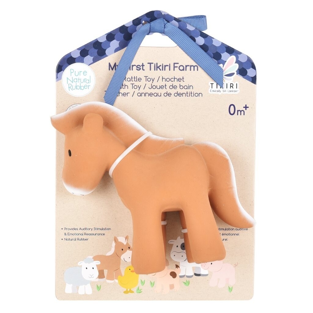 Tikiri Toys | Horse - Natural Rubber Rattle