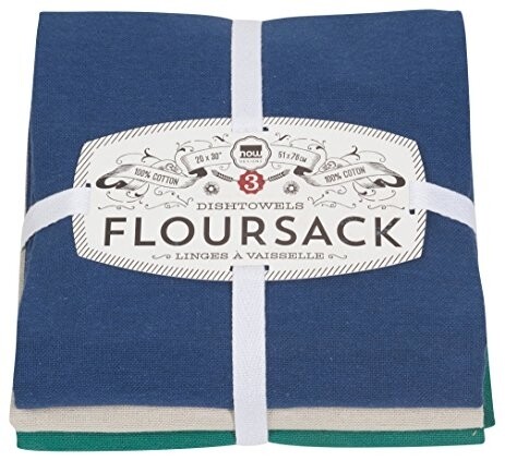 Now Designs Floursack Dishtowels (Set of 3) - Navy/Lunar/Emerald