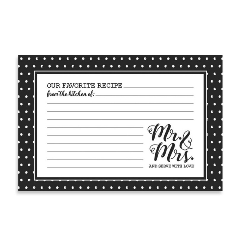 Brownlow Recipe Cards - Mr &amp; Mrs