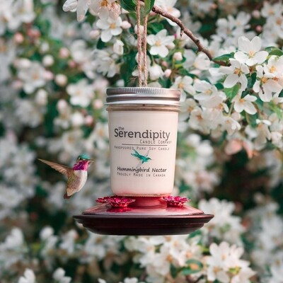 Serendipity 8 oz Soy Candle Jar | Hummingbird Nectar