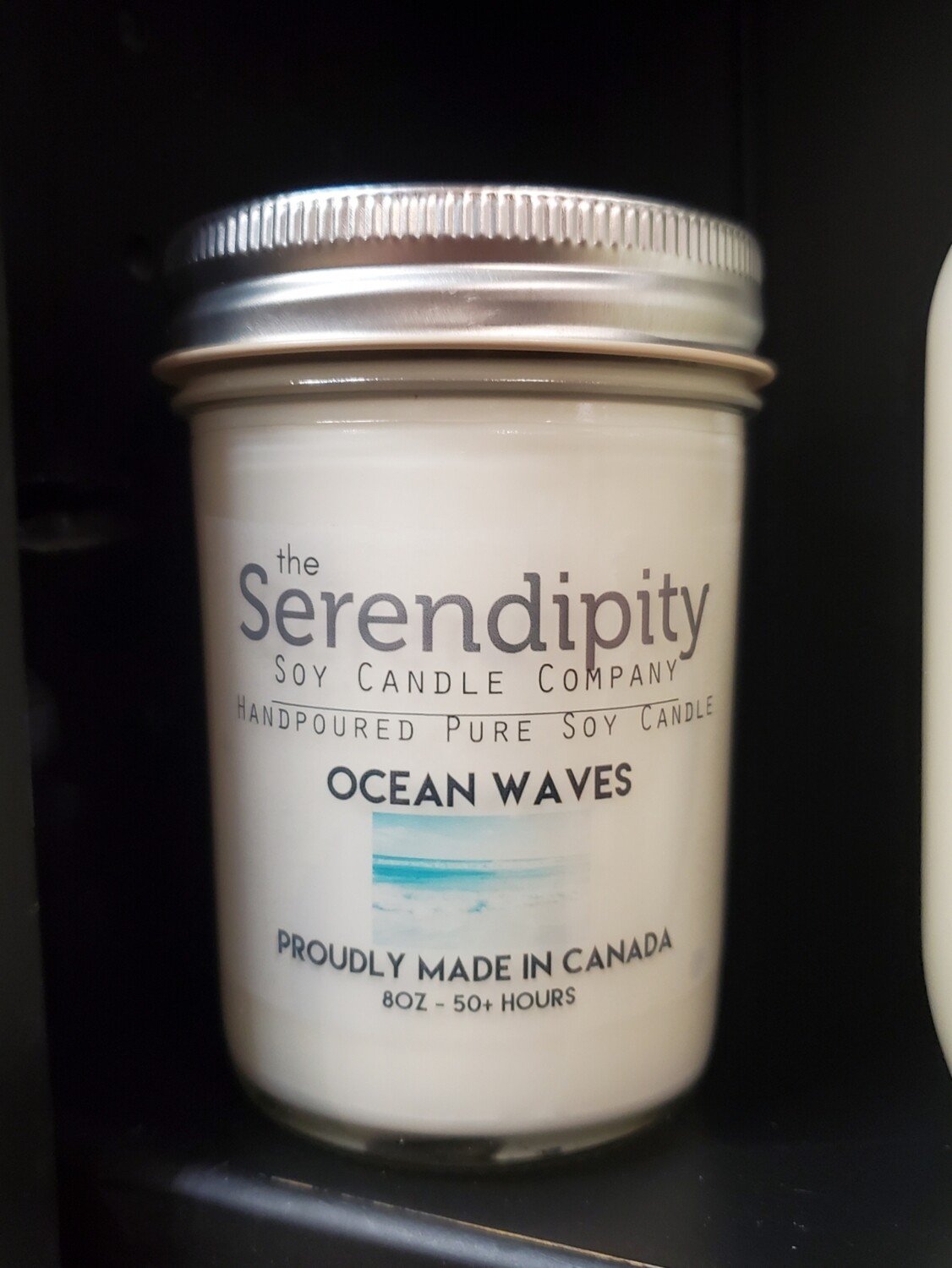 Serendipity 8 oz Soy Candle Jar | Ocean Waves