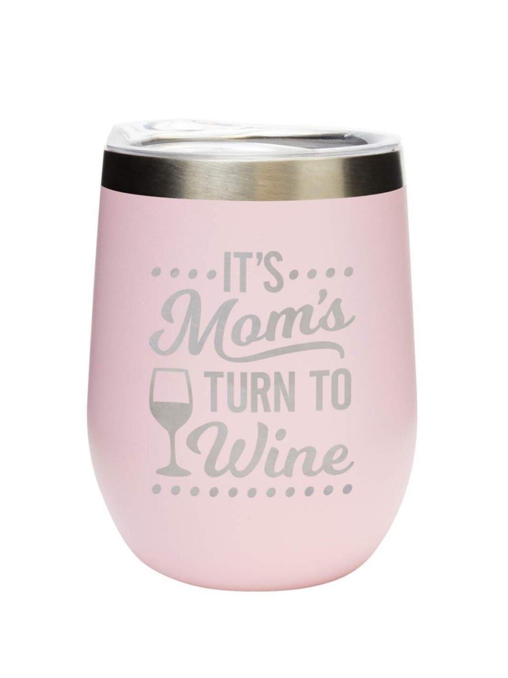 Carson 12oz Stainless Steel Wine Tumbler - It's Mom's Turn To Wine