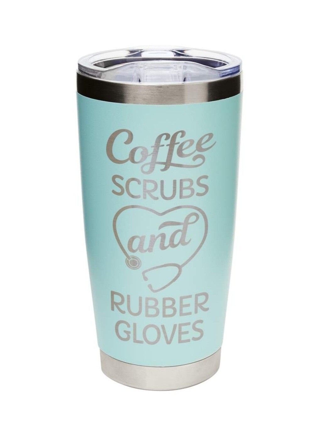 Carson 20oz Stainless Steel Tumbler - Coffee, Scrubs and Rubber Gloves