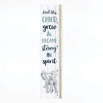 P.G. Dunn Pallet Growth Chart - The Child Grew & Became Strong in Spirit