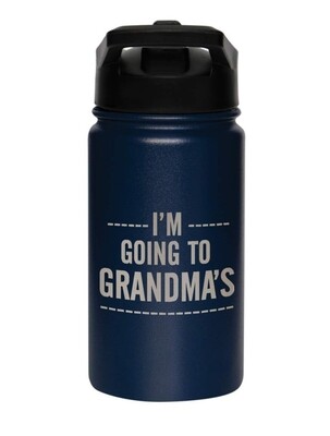 Carson 14oz Stainless Steel Children&#39;s Sport Bottle - I&#39;m Going To Grandma&#39;s