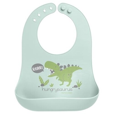 Stephen Joseph Silicone Bib - Dino