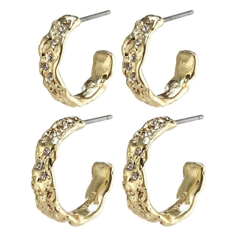 Pilgrim Gold Pauline Hoop Earring Set