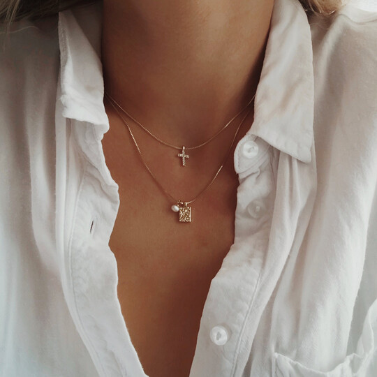 Pilgrim Silver Clara Cross Necklace
