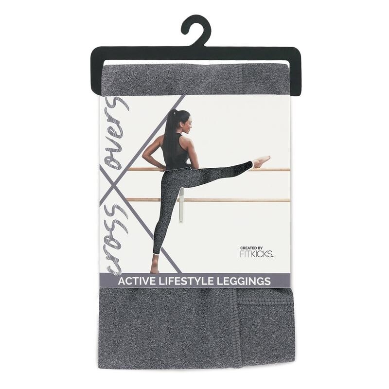 Fitkicks Crossover Athletic Leggings - Grey