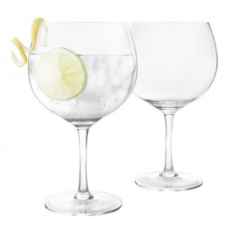 Final Touch | 13.5oz Gin Lead-Free Crystal Glasses (Set of 2)