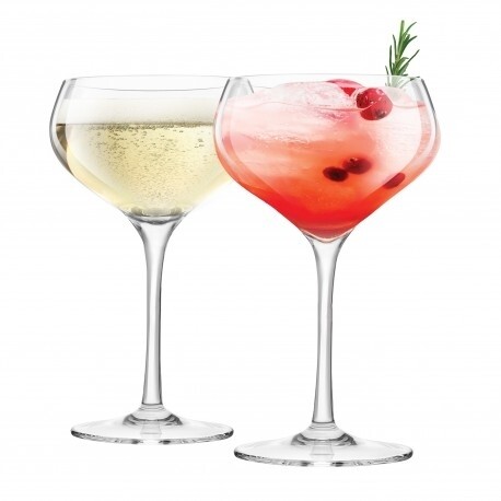 Final Touch | 10oz Coupe Lead-Free Crystal Glasses (Set of 2)