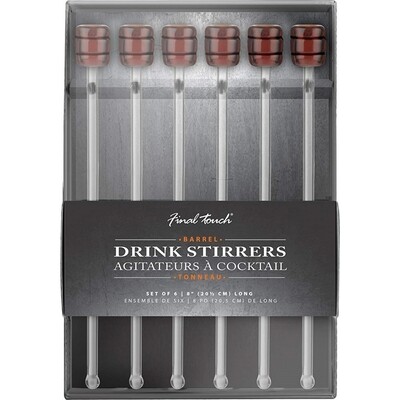 Final Touch | Barrel Drink Stirrers (Set of 6)