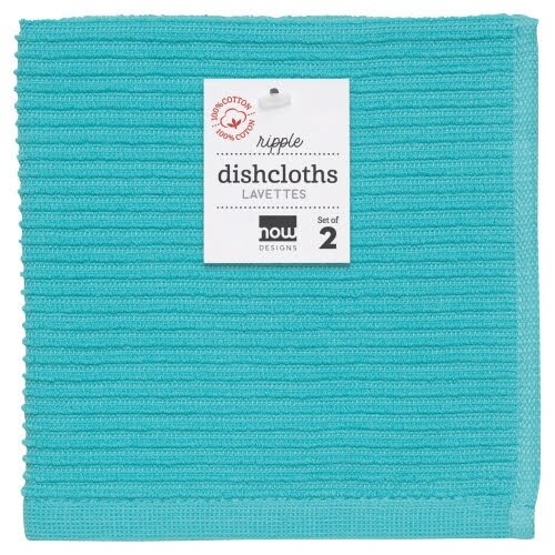 Now Designs Ripple Dishcloths (Set of 2) | Bali Blue