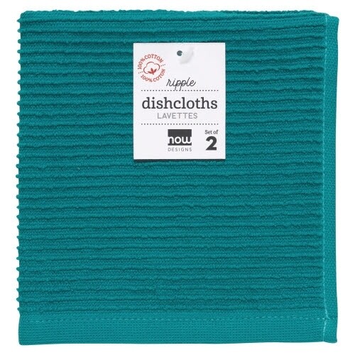 Now Designs Ripple Dishcloths (Set of 2) | Peacock
