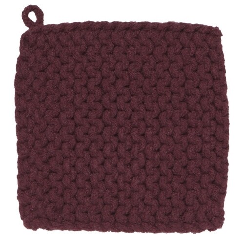 Danica Heirloom Knit Potholder | Wine