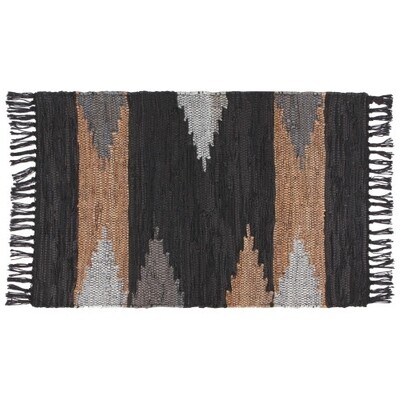 Now Designs Leather Chindi Rug | Mercer