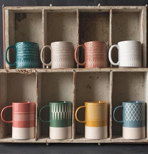 Danica Heirloom Etch Mug | Slate Blue