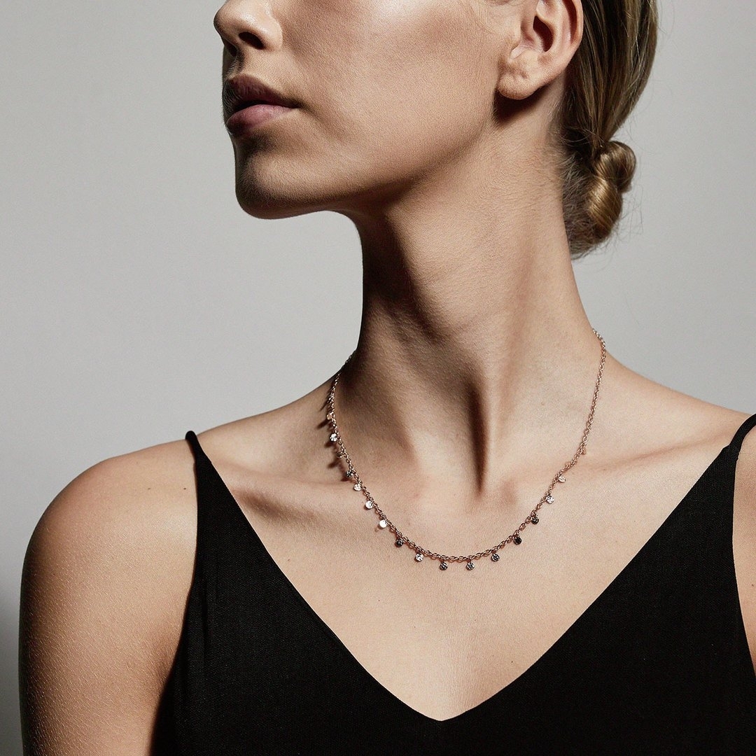 Pilgrim rose shop gold necklace
