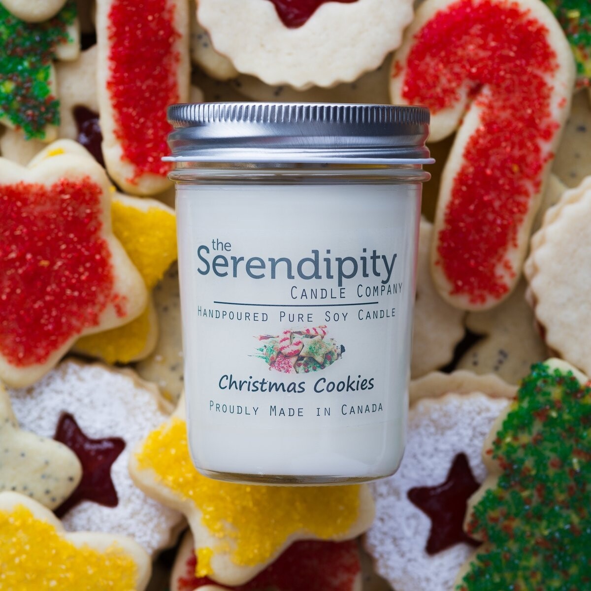 Serendipity 8 oz Soy Candle Jar | Christmas Cookies