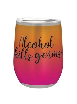 Carson 12oz Stainless Steel Wine Tumbler - Alcohol Kills Germs