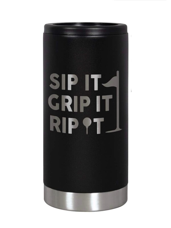 Carson Slim Can Koozie - Sip It, Grip It, Rip It