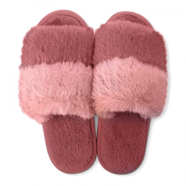 Hello Mello Cotton Candy Puff Slippers | Pink
