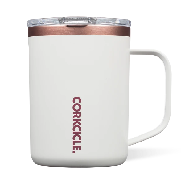 Corkcicle Coffee Mug | 16oz White Rose