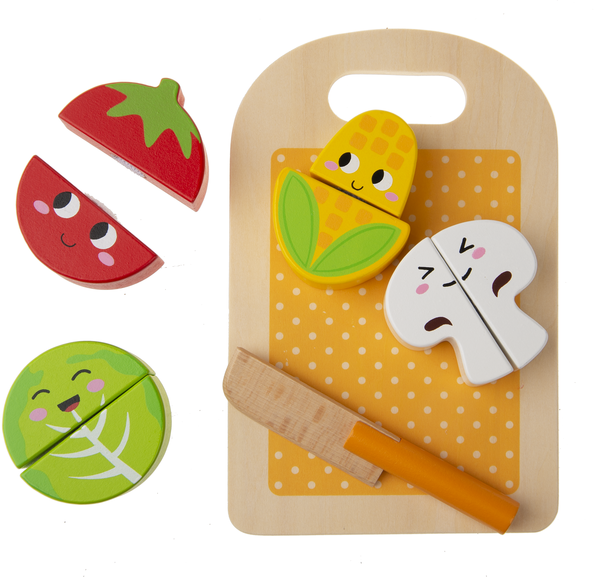 GANZ Wooden Veggie Cutting Board Play Set (10 pc. set)