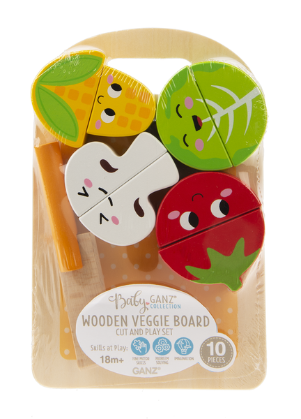 GANZ Wooden Veggie Cutting Board Play Set (10 pc. set)