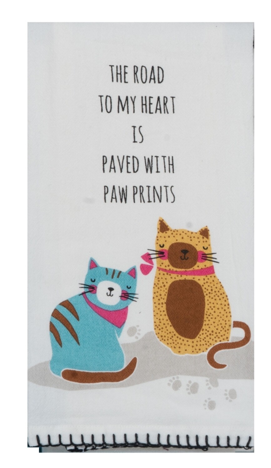 Kay Dee Designs Flour Sack Towel | Cat - Paved With Paw Prints