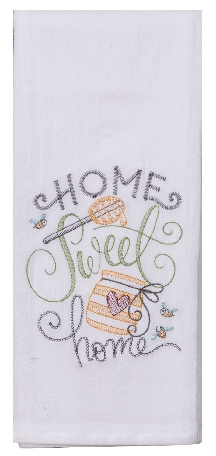 Kay Dee Designs Embroidered Flour Sack Towel | Home Sweet Home
