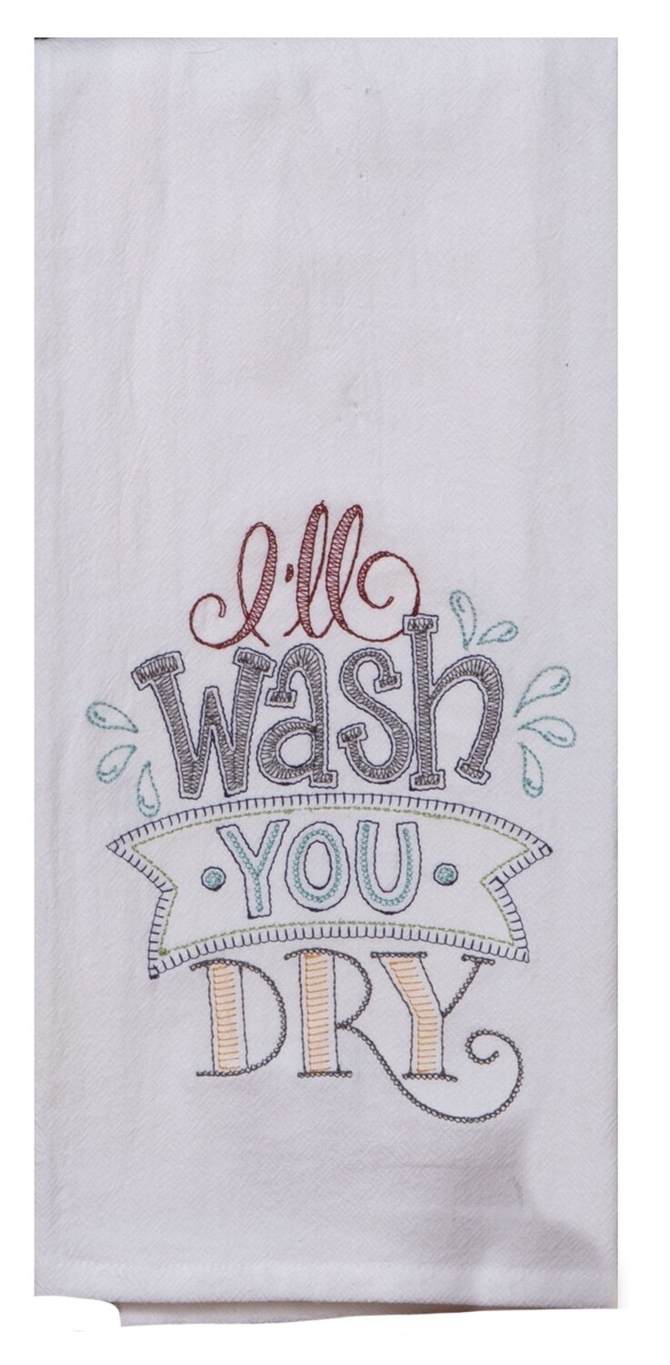 Kay Dee Designs Embroidered Flour Sack Towel | I'll Wash You Dry