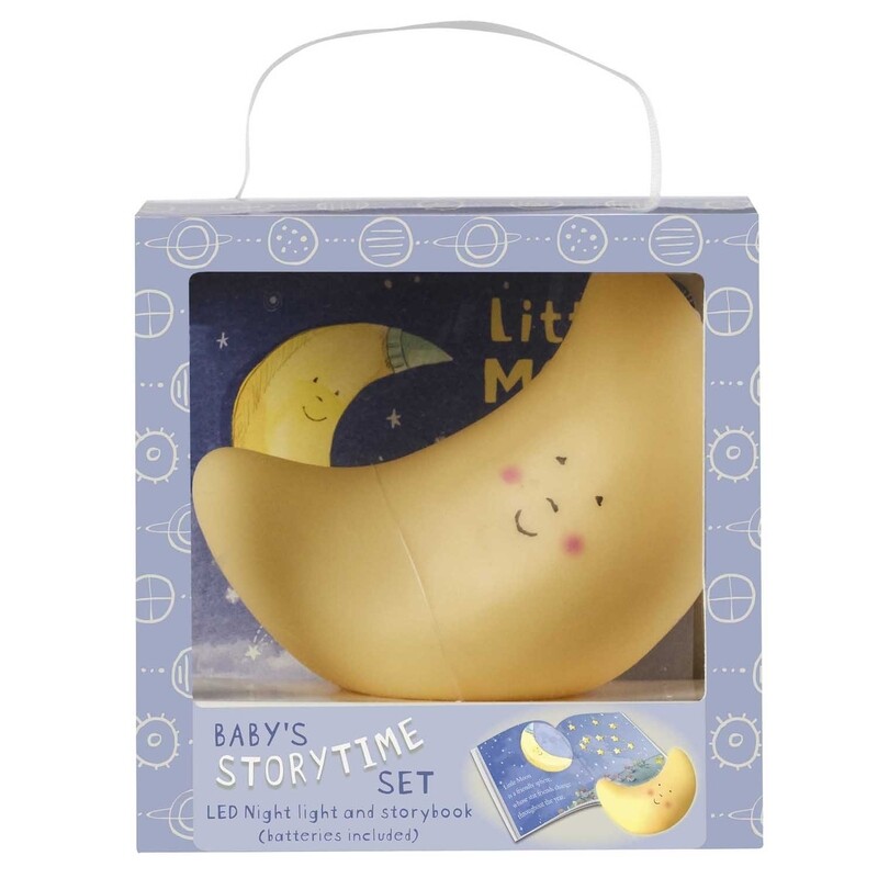 Night Light &amp; Board Book Gift Set - Little Moon Making Friends