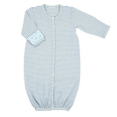 Stephan Baby | Gown - Blue Geo Stripe (0-6 month)